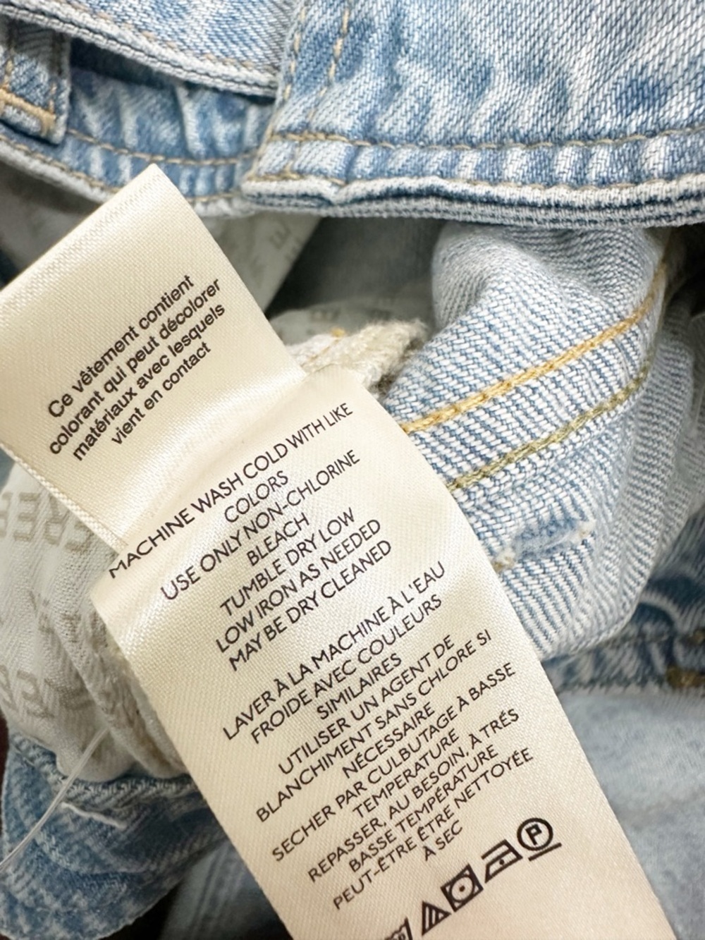 NEW Free People We The Free High Tide Belted Crop Oasis Blue Denim Jeans XS - Picture 13 of 13
